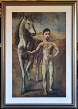 Framed print of Pablo Picasso's painting Boy Leading a Horse