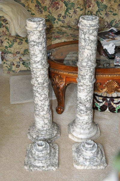 marble column pedestals