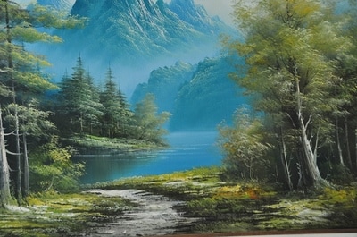 Landscape oil on canvas painting by R. Boter - Assamika: Arts, crafts ...